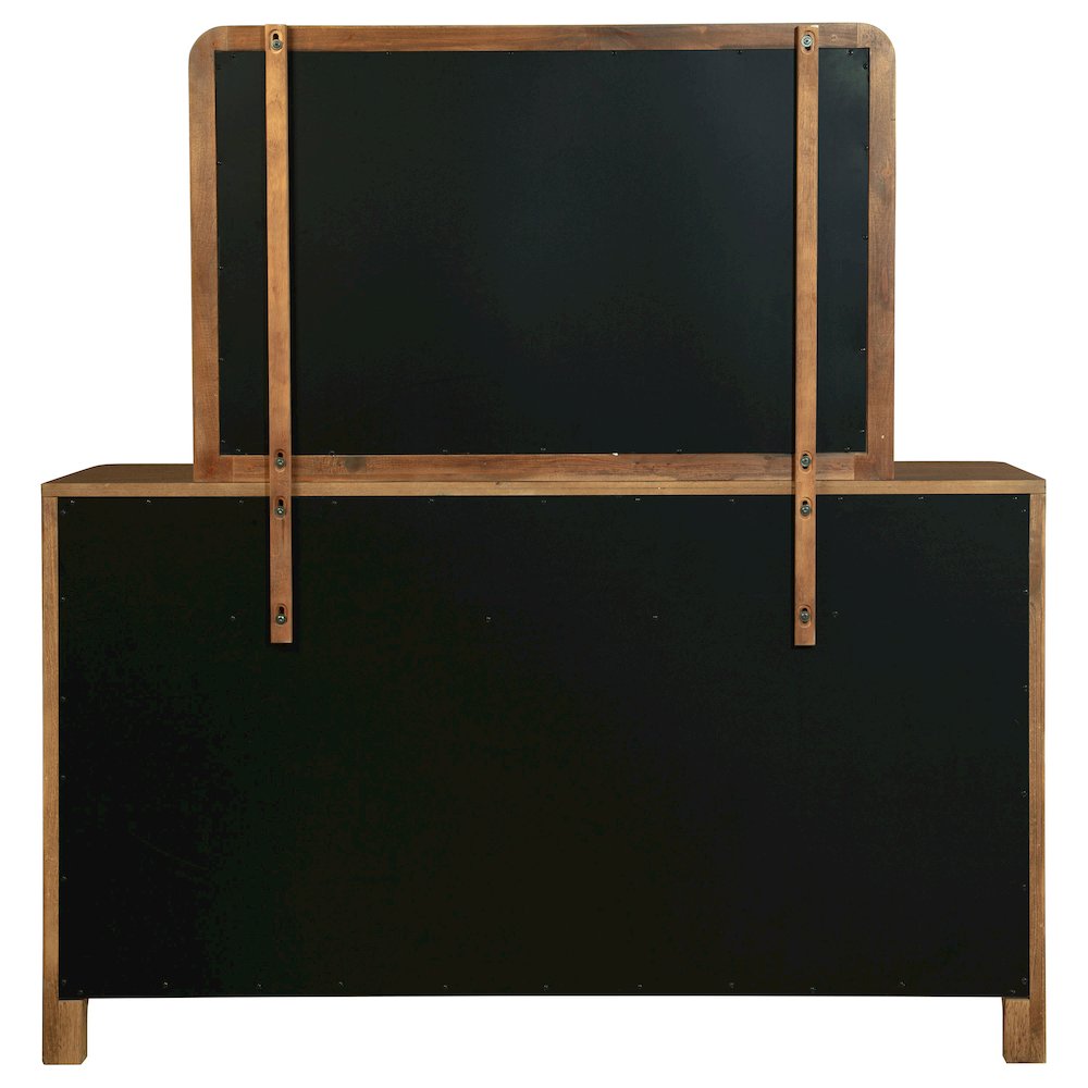 Maderia 8-drawer Dresser and Mirror Walnut. Picture 7