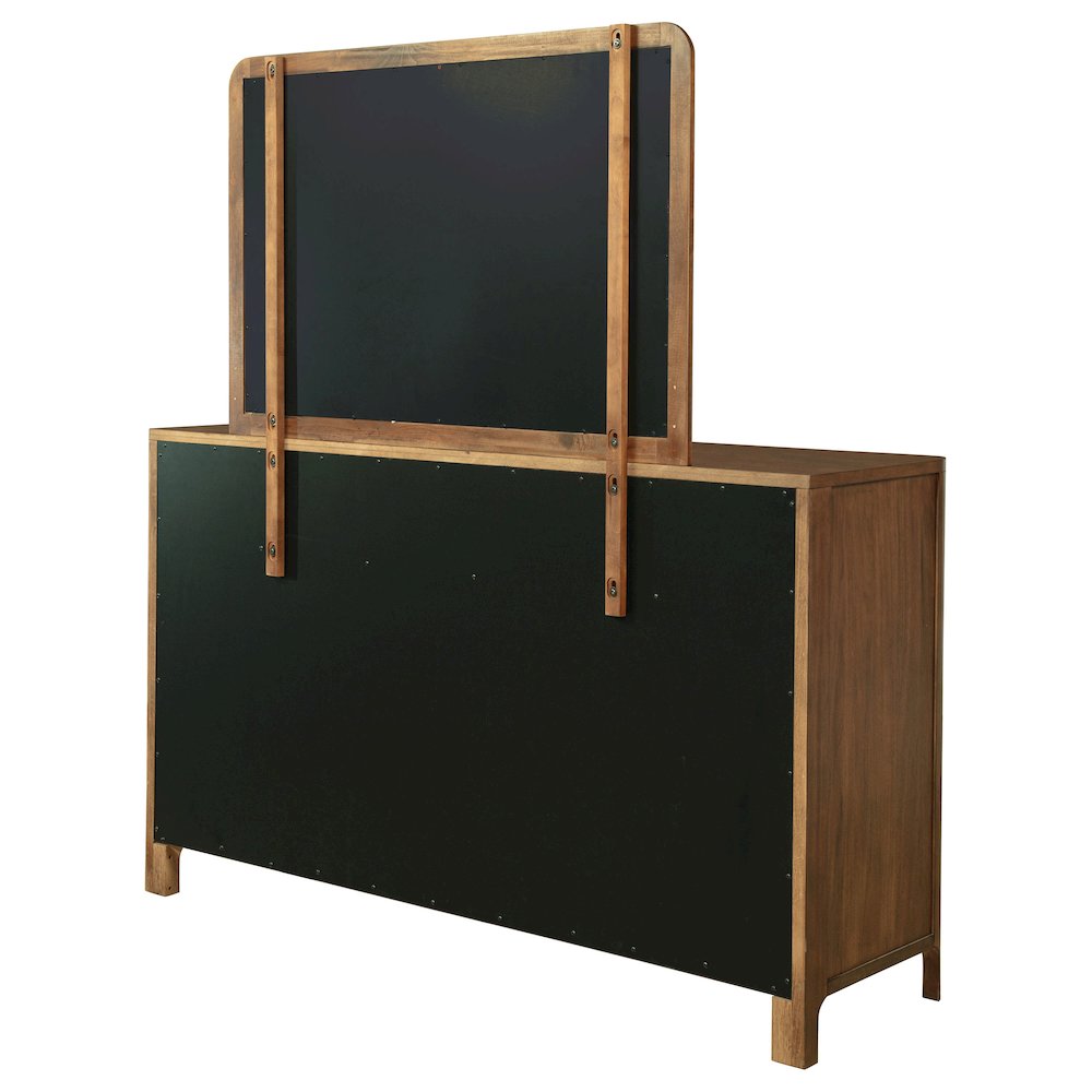 Maderia 8-drawer Dresser and Mirror Walnut. Picture 8