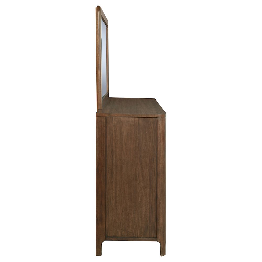 Maderia 8-drawer Dresser and Mirror Walnut. Picture 9