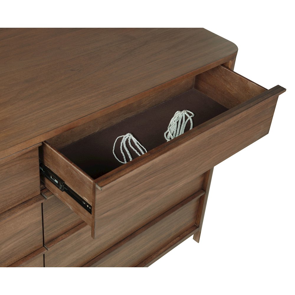 Maderia 8-drawer Dresser and Mirror Walnut. Picture 13