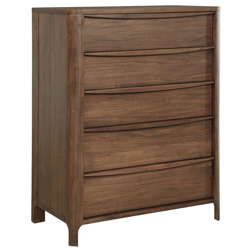 Maderia 5-drawer Chest of Drawers Walnut. Picture 1