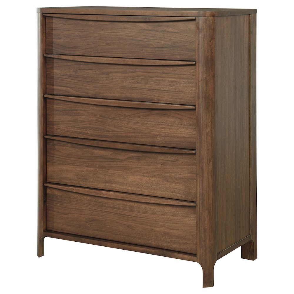 Maderia 5-drawer Chest of Drawers Walnut. Picture 4