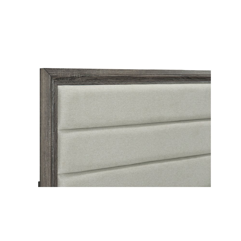 Wright 50-inch Upholstered Eastern King Bed Brown Oak. Picture 9