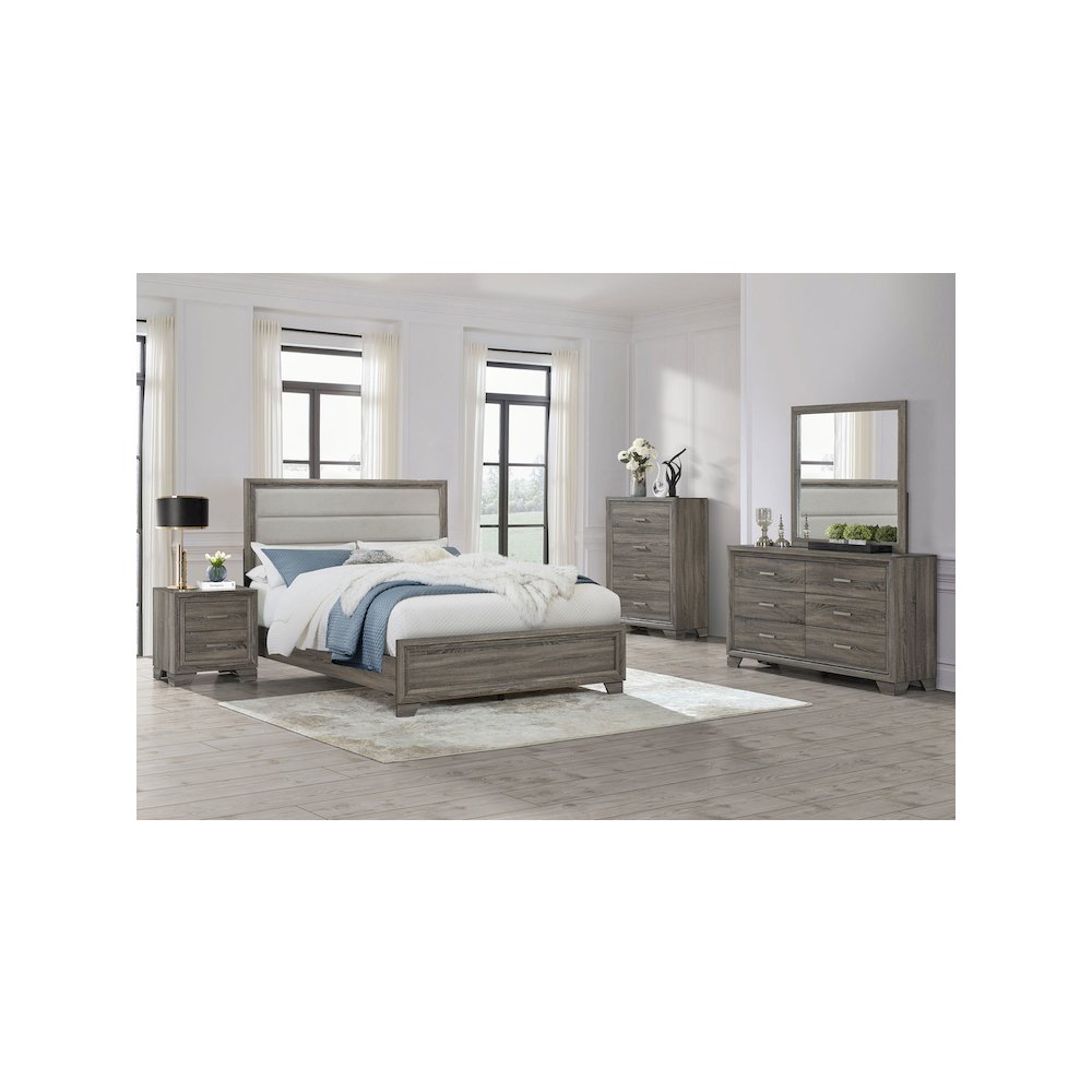 Wright 5-piece Queen Bedroom Set Brown Oak. Picture 2