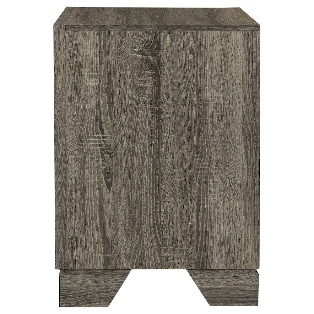 Wright 2-drawer Nightstand Bedside Table Brown Oak. Picture 5