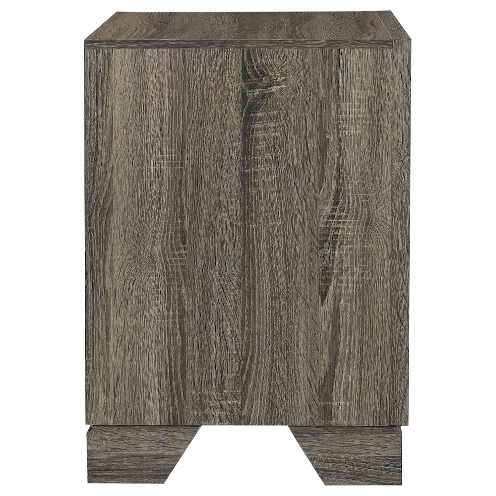 Wright 2-drawer Nightstand Bedside Table Brown Oak. Picture 9