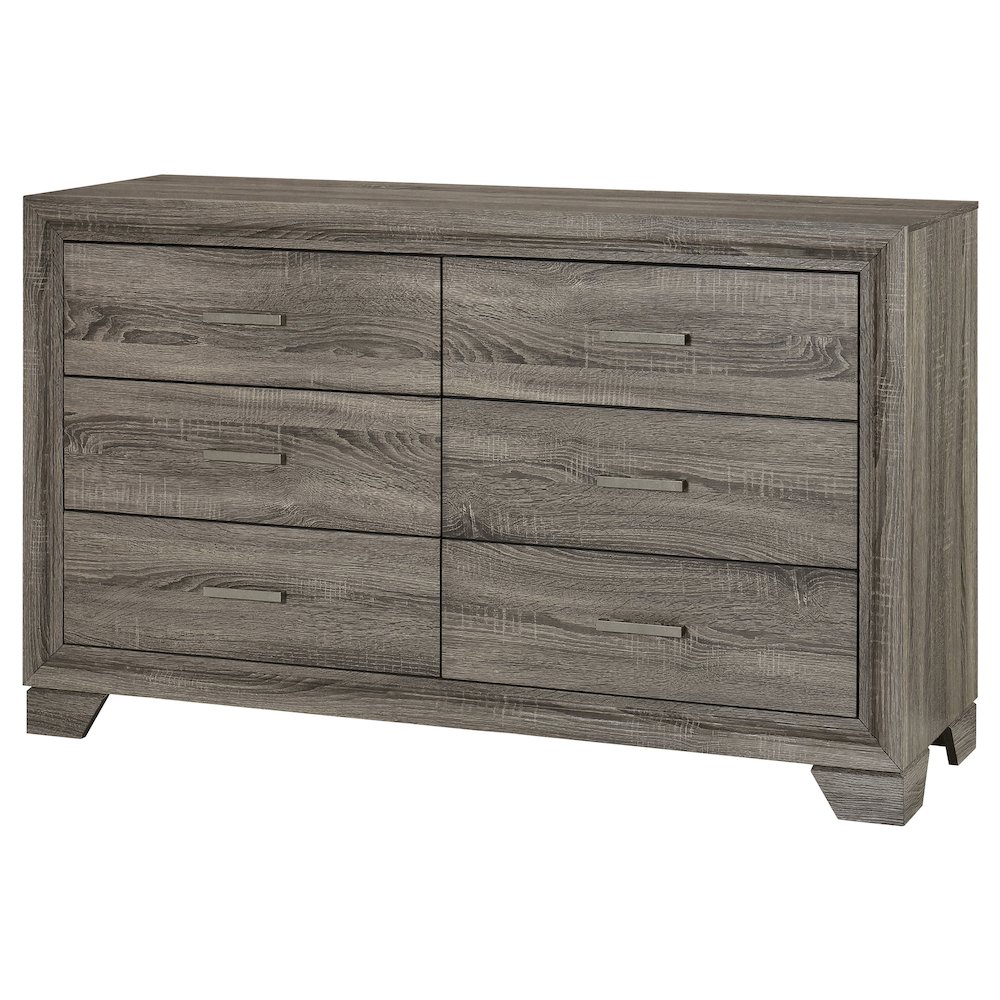 Wright 6-drawer Dresser Cabinet Brown Oak. Picture 4