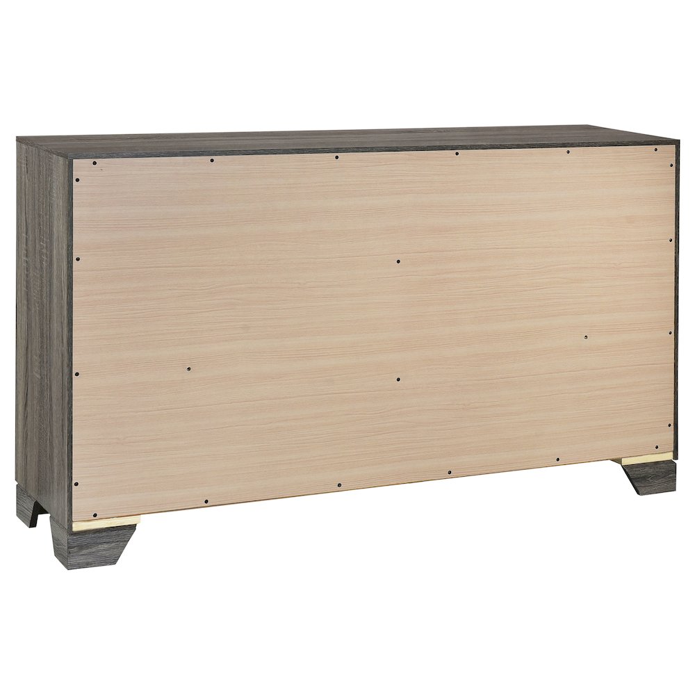 Wright 6-drawer Dresser Cabinet Brown Oak. Picture 6