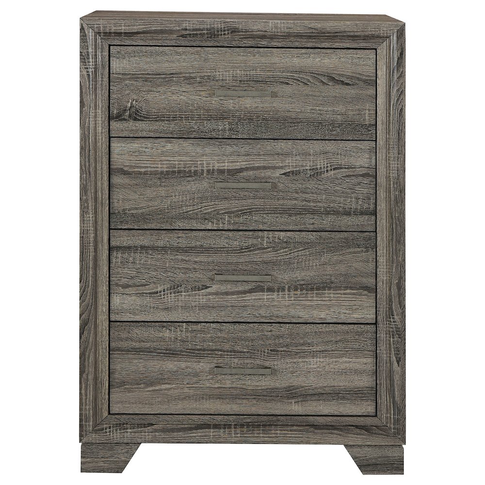 Wright 4-drawer Chest of Drawers Brown Oak. Picture 3