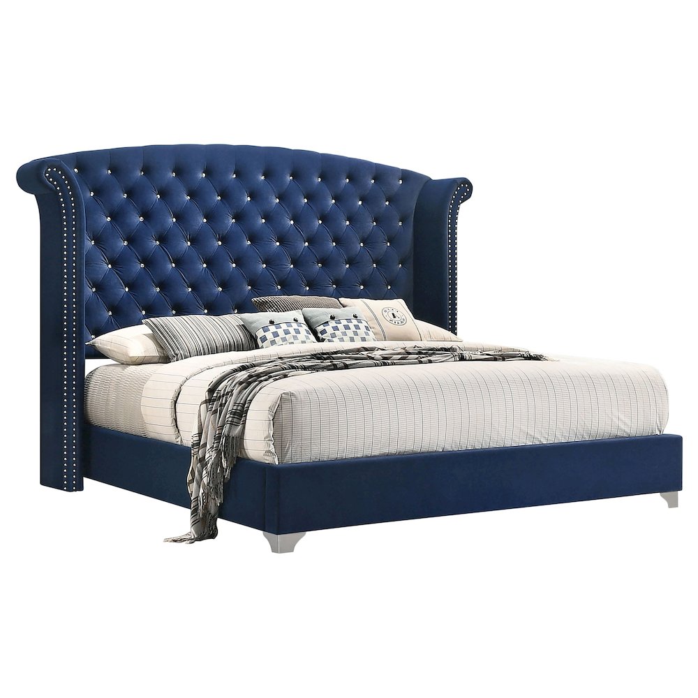 Melody 4-piece Eastern King Bedroom Set Pacific Blue. Picture 2