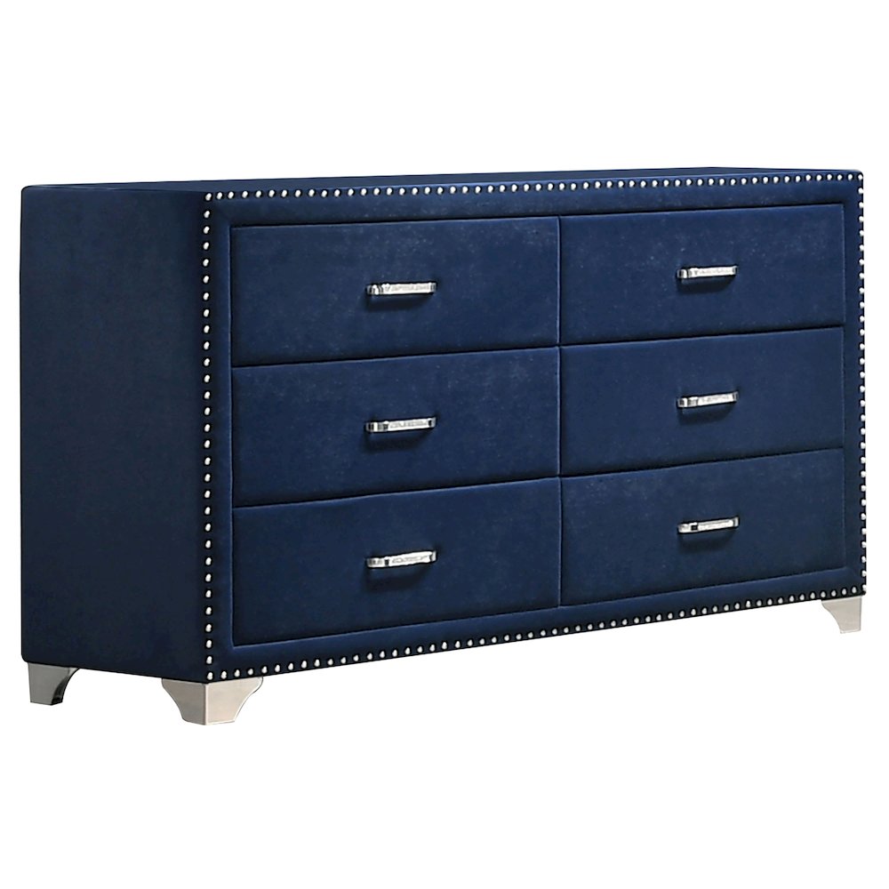 Melody 4-piece Eastern King Bedroom Set Pacific Blue. Picture 5