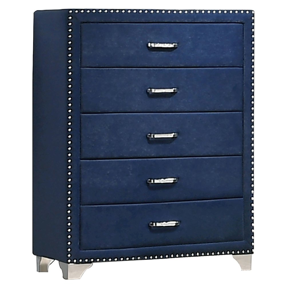Melody 4-piece Eastern King Bedroom Set Pacific Blue. Picture 7