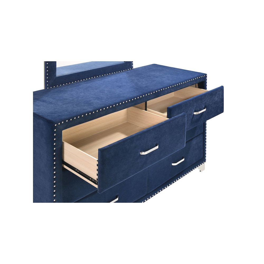 Melody 4-piece Eastern King Bedroom Set Pacific Blue. Picture 11