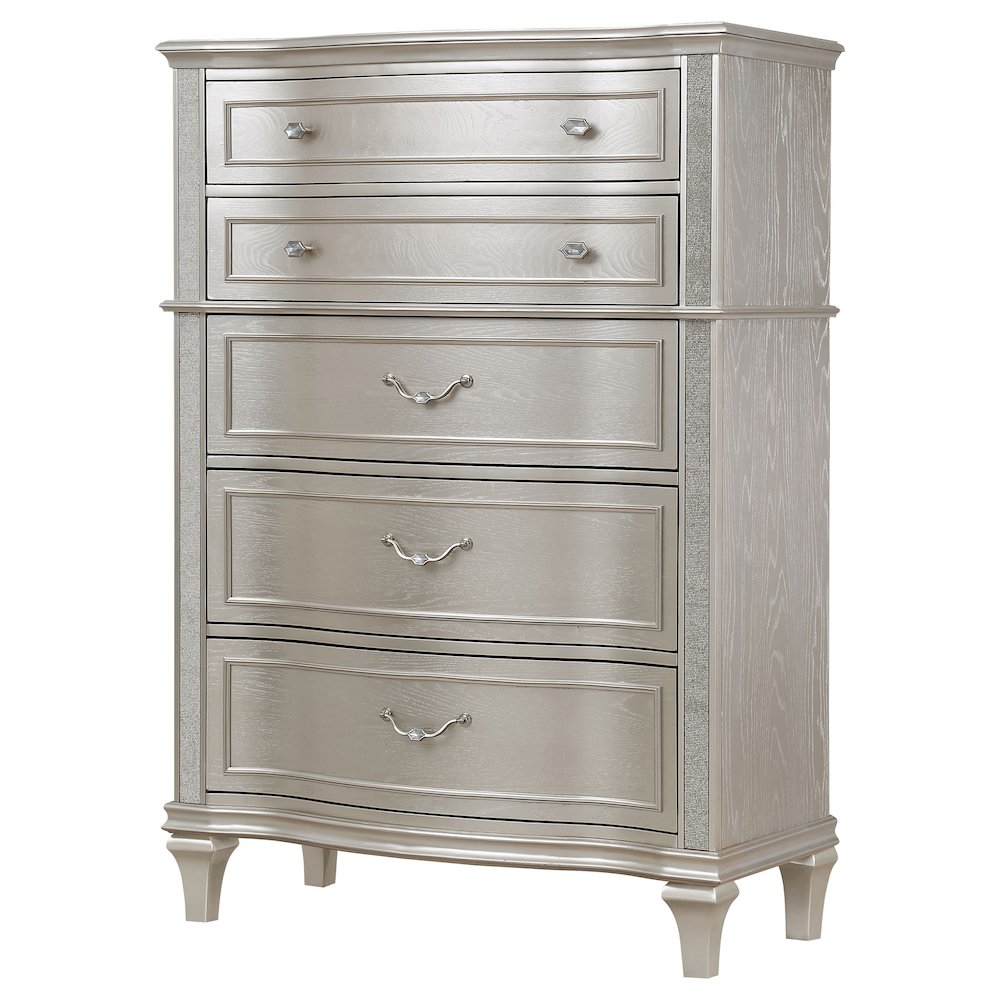 Evangeline 6-drawer Bedroom Chest Silver Oak. Picture 4