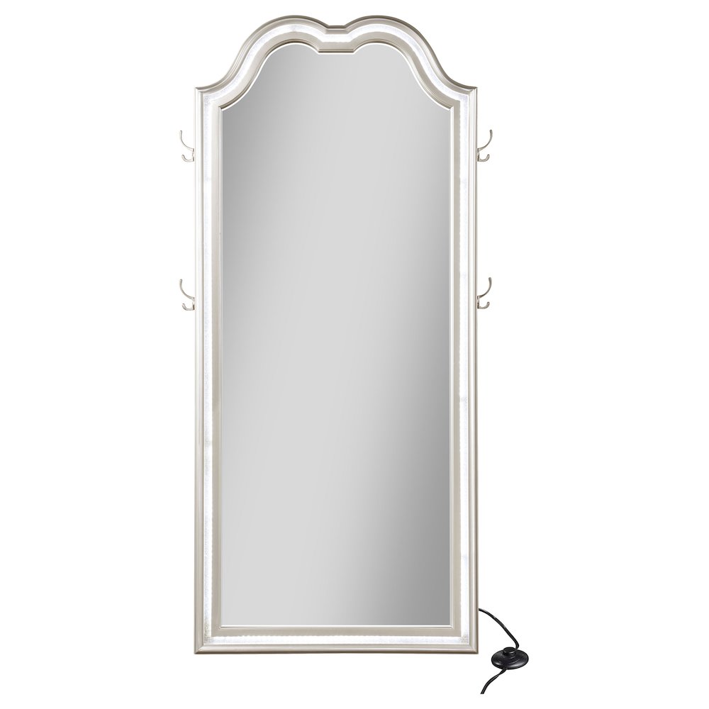 Evangeline Full Length LED Light Floor Mirror Silver Oak. Picture 4