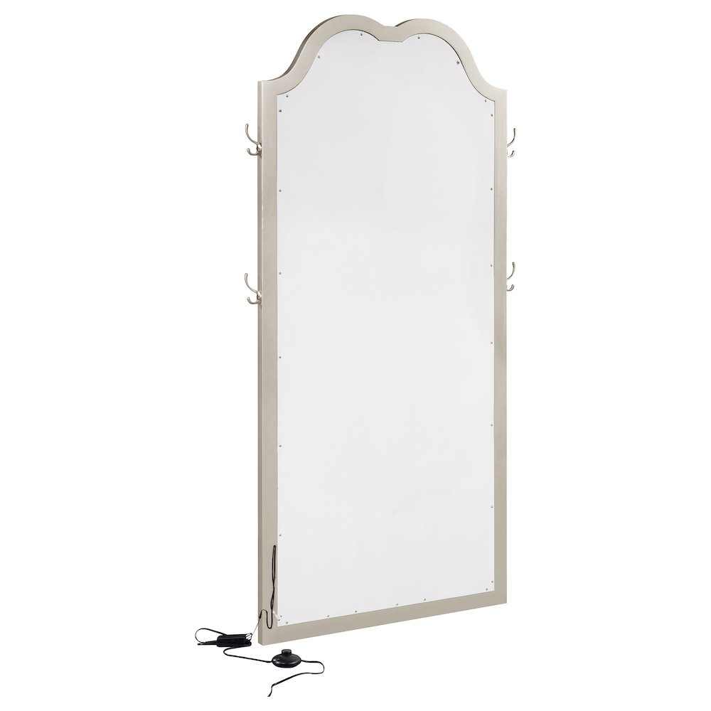 Evangeline Full Length LED Light Floor Mirror Silver Oak. Picture 5