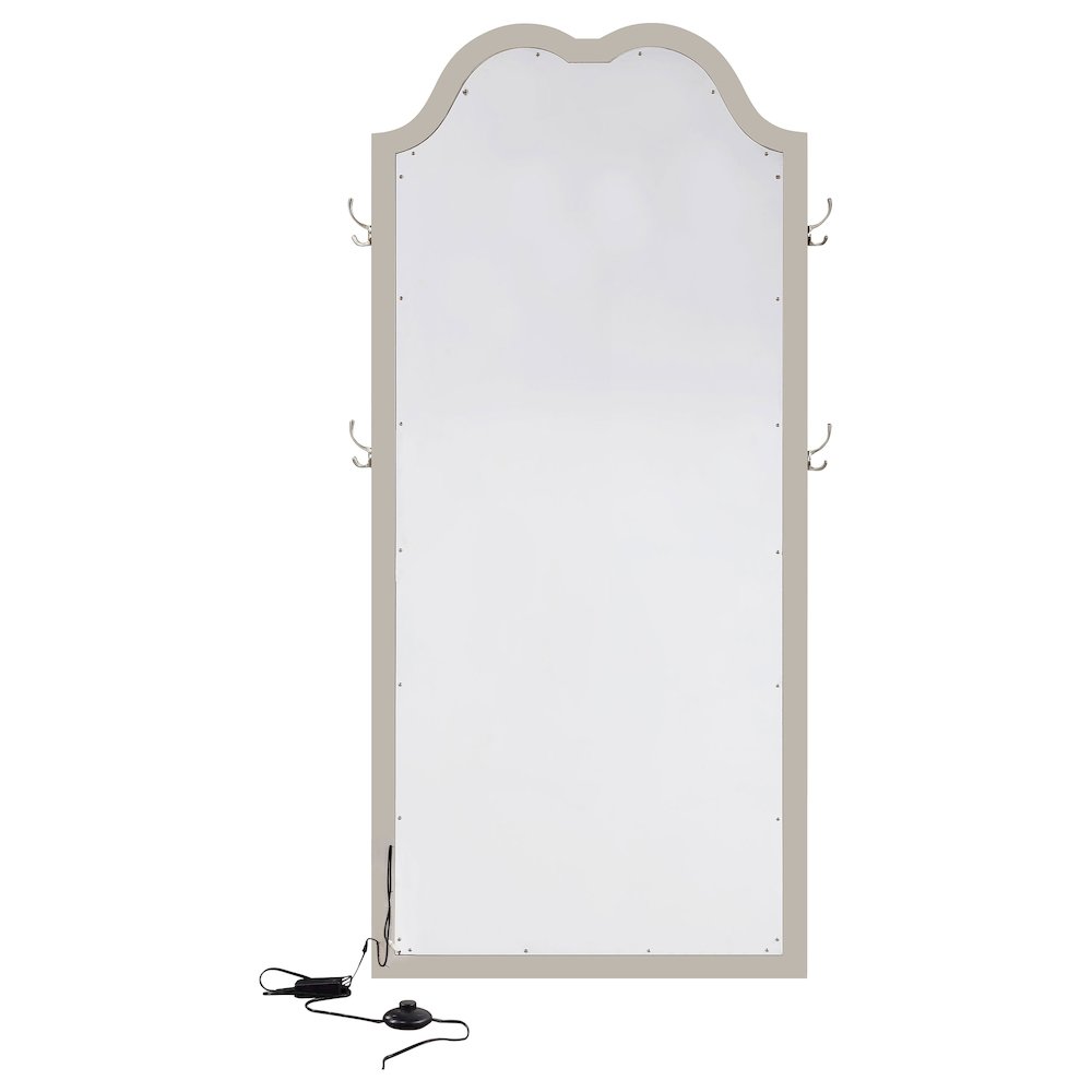 Evangeline Full Length LED Light Floor Mirror Silver Oak. Picture 6