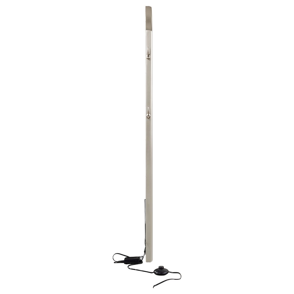 Evangeline Full Length LED Light Floor Mirror Silver Oak. Picture 7