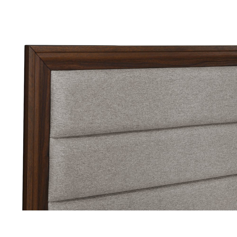 Welsley 50-inch Upholstered Eastern King Bed Walnut. Picture 8