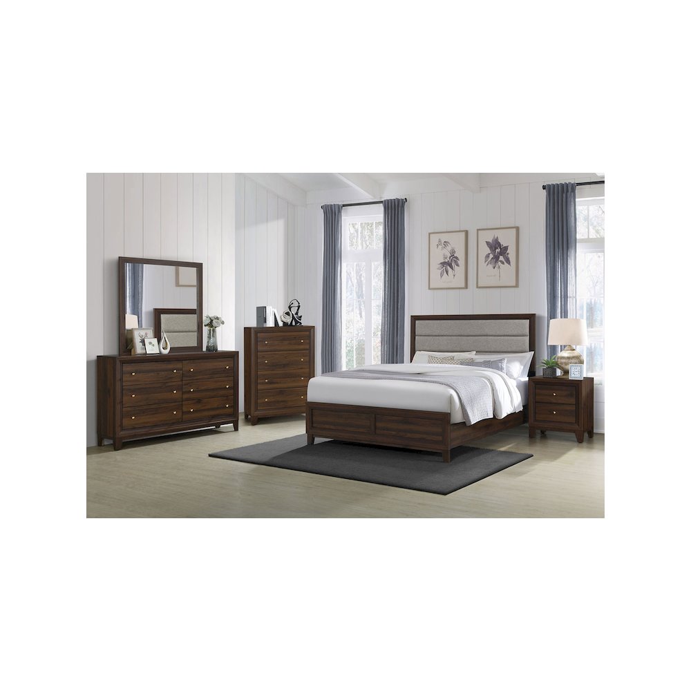 Welsley 5-piece Queen Bedroom Set Walnut. Picture 2