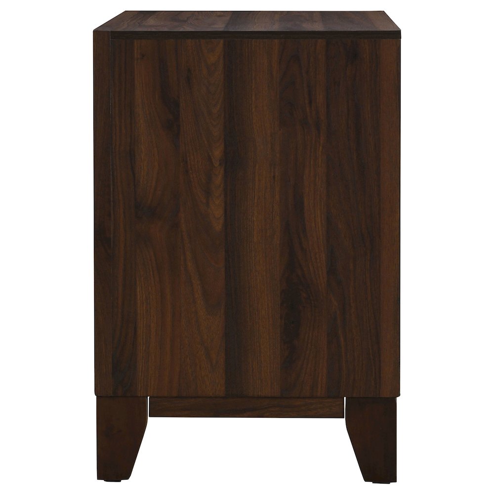 Welsley 2-drawer Nightstand Bedside Table Walnut. Picture 4