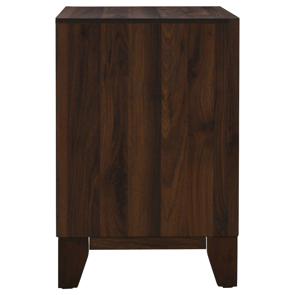 Welsley 2-drawer Nightstand Bedside Table Walnut. Picture 8