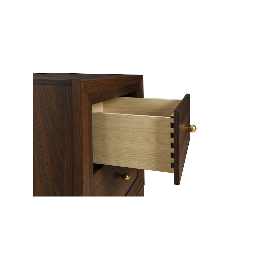 Welsley 2-drawer Nightstand Bedside Table Walnut. Picture 13