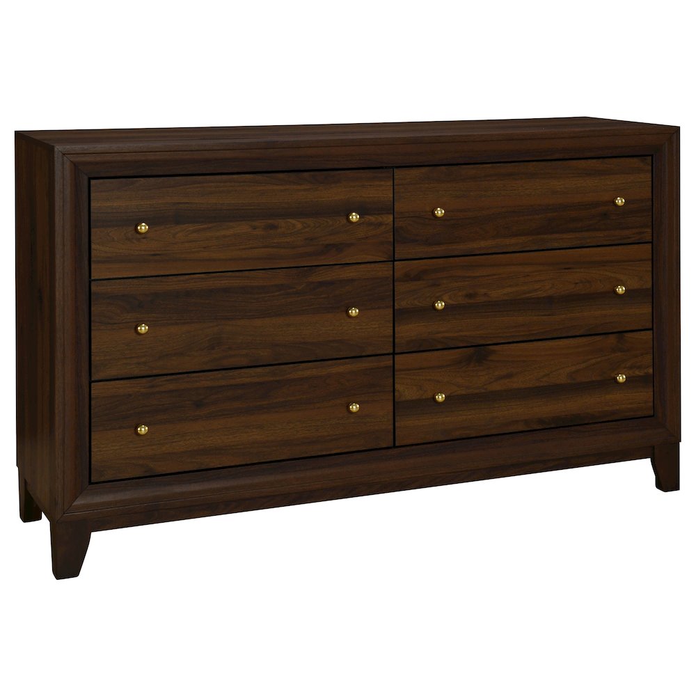 Welsley 6-drawer Dresser Cabinet Walnut. Picture 1