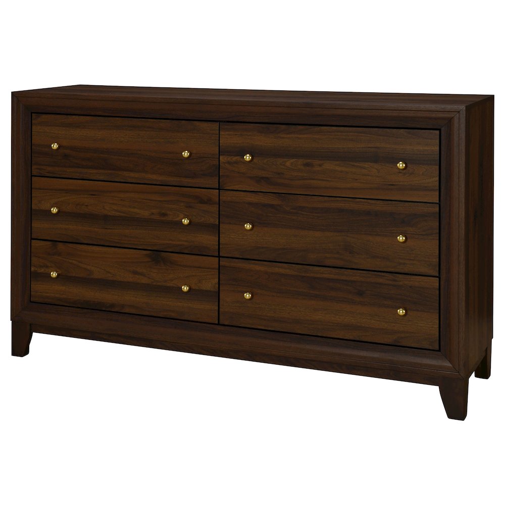 Welsley 6-drawer Dresser Cabinet Walnut. Picture 3
