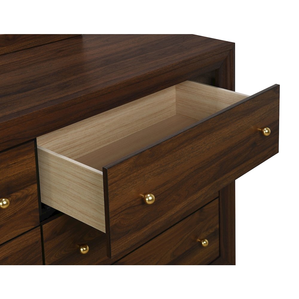 Welsley 6-drawer Dresser Cabinet Walnut. Picture 11