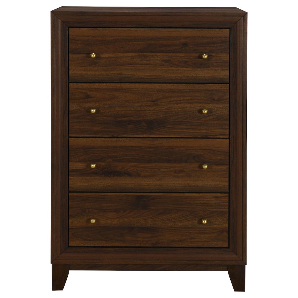 Welsley 4-drawer Chest of Drawers Walnut. Picture 2