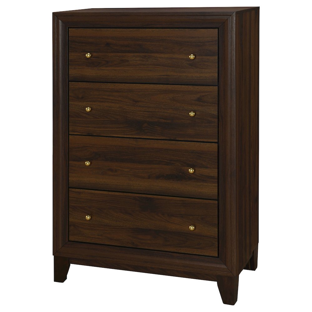 Welsley 4-drawer Chest of Drawers Walnut. Picture 3
