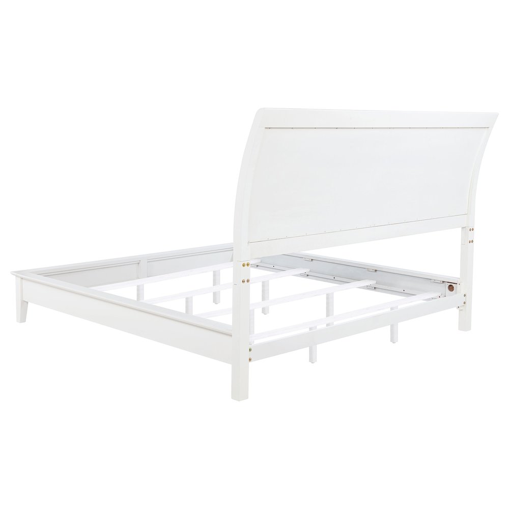 Bexhill 56-inch Upholstered Eastern King Panel Bed White. Picture 9