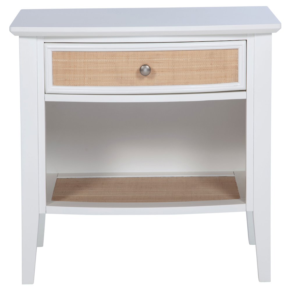 Bexhill 1-drawer Nightstand Bedside Table White. Picture 3