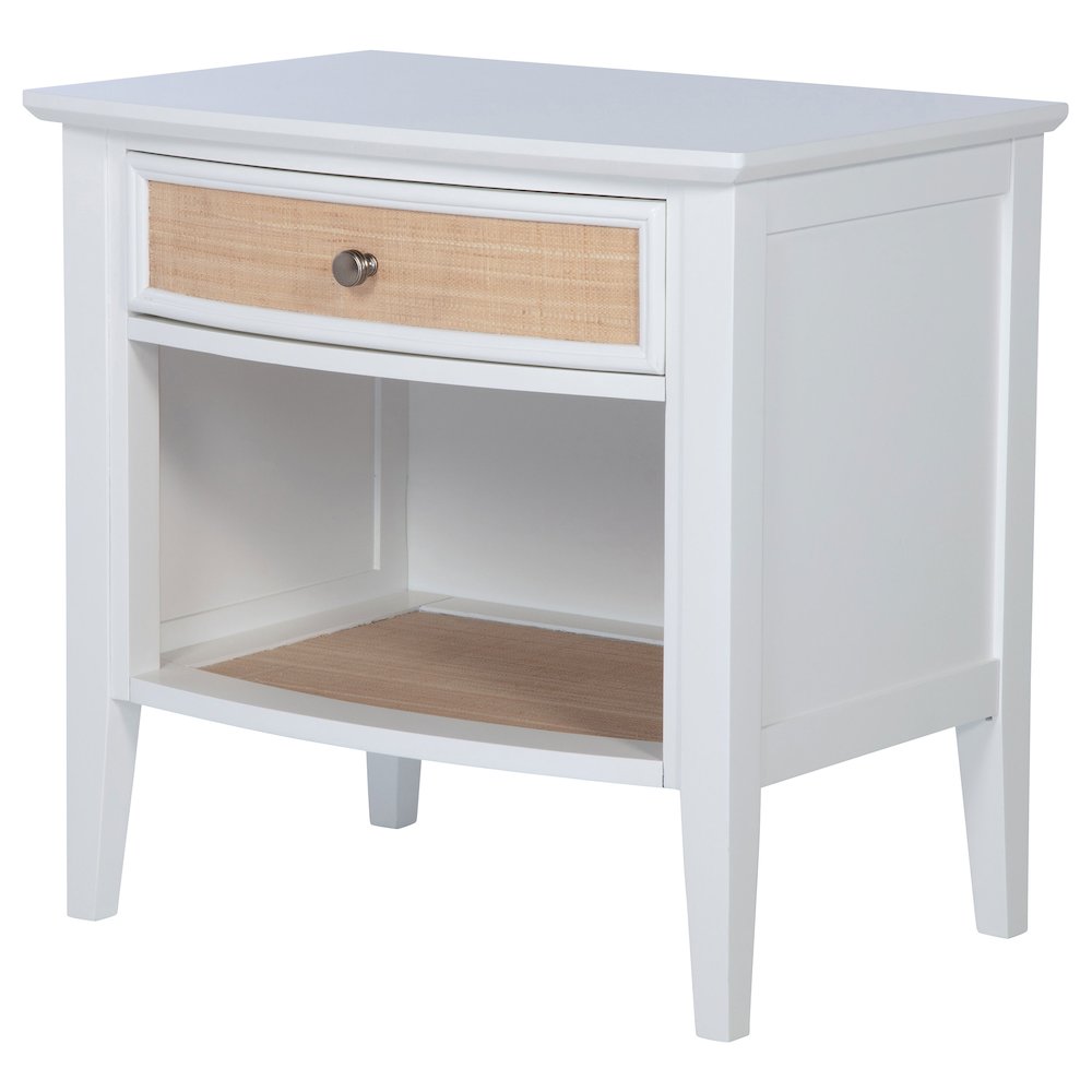 Bexhill 1-drawer Nightstand Bedside Table White. Picture 4