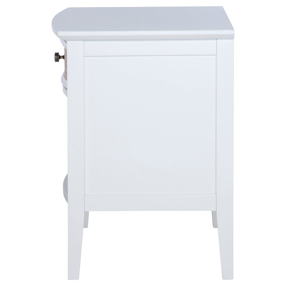 Bexhill 1-drawer Nightstand Bedside Table White. Picture 5