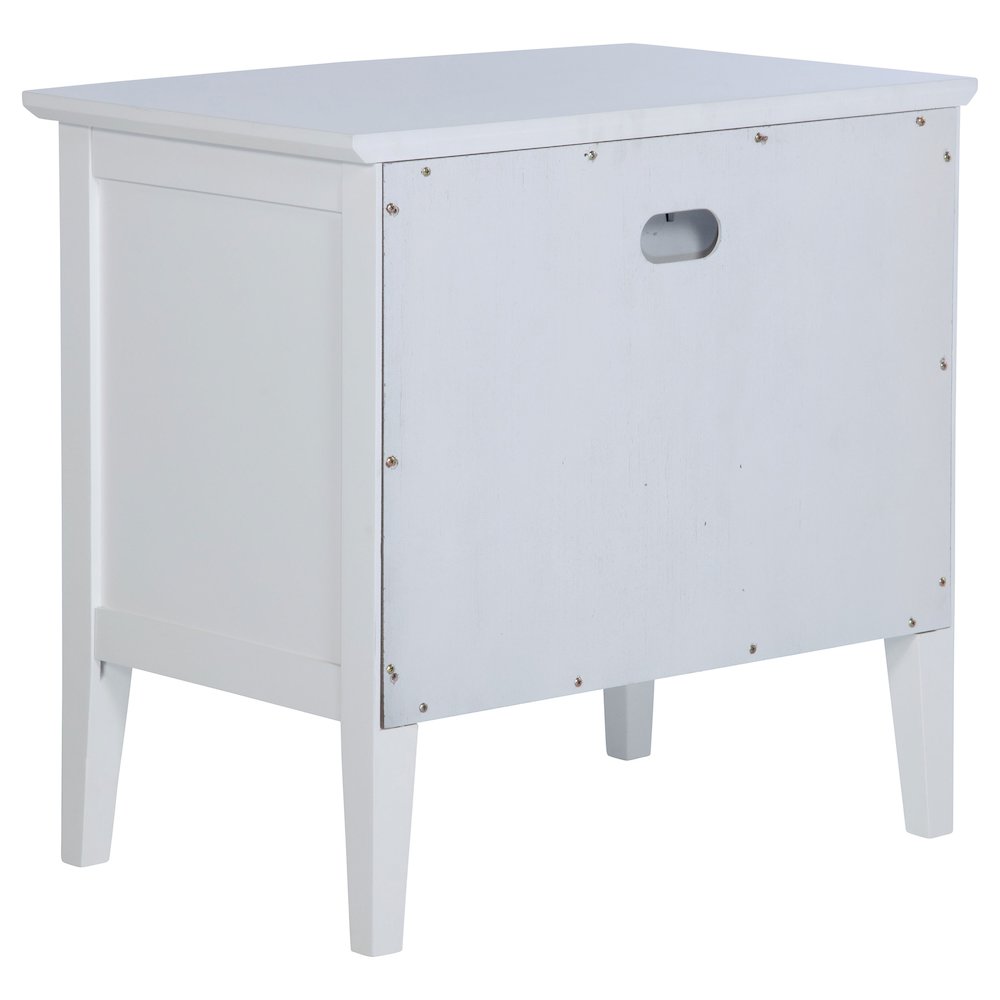 Bexhill 1-drawer Nightstand Bedside Table White. Picture 6