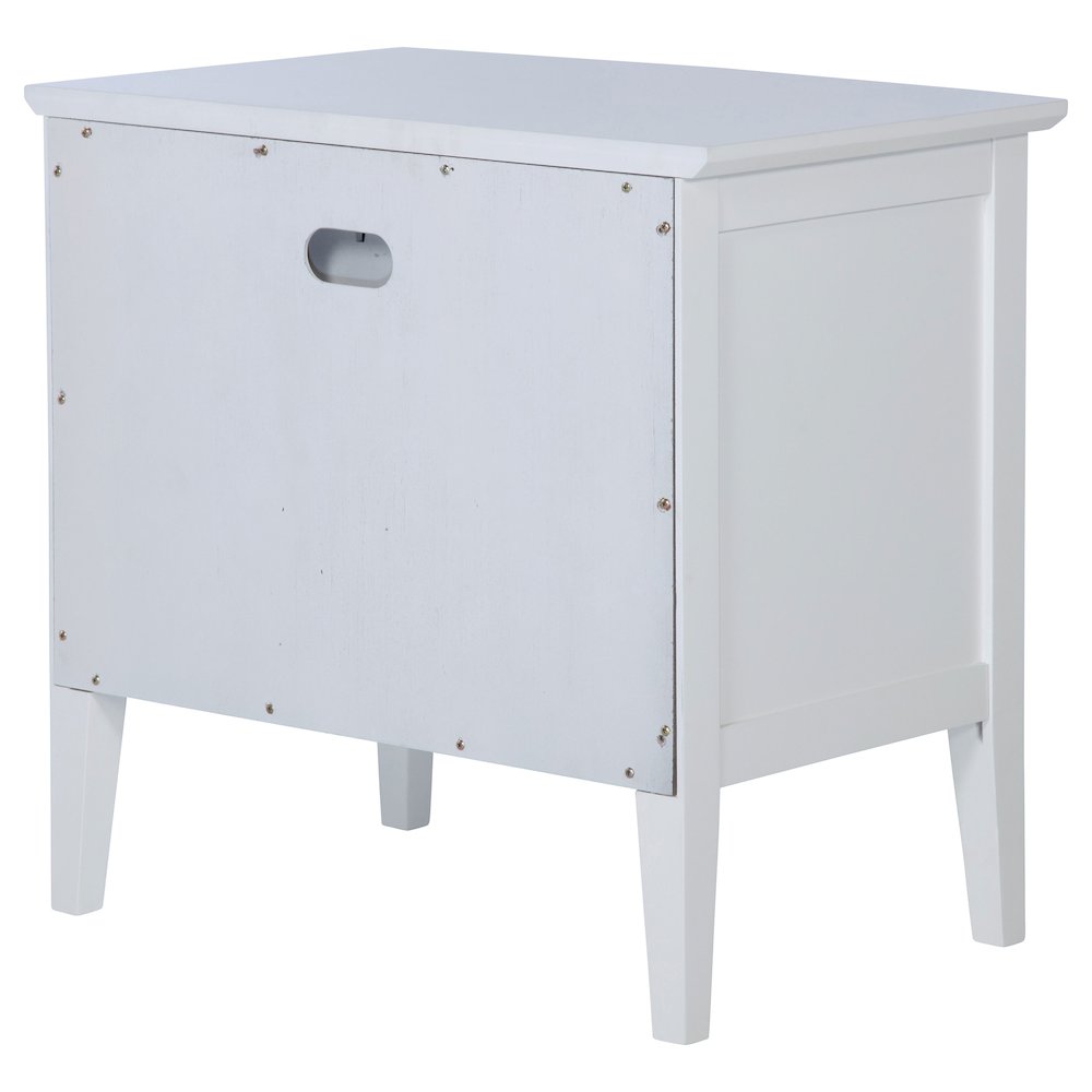 Bexhill 1-drawer Nightstand Bedside Table White. Picture 8