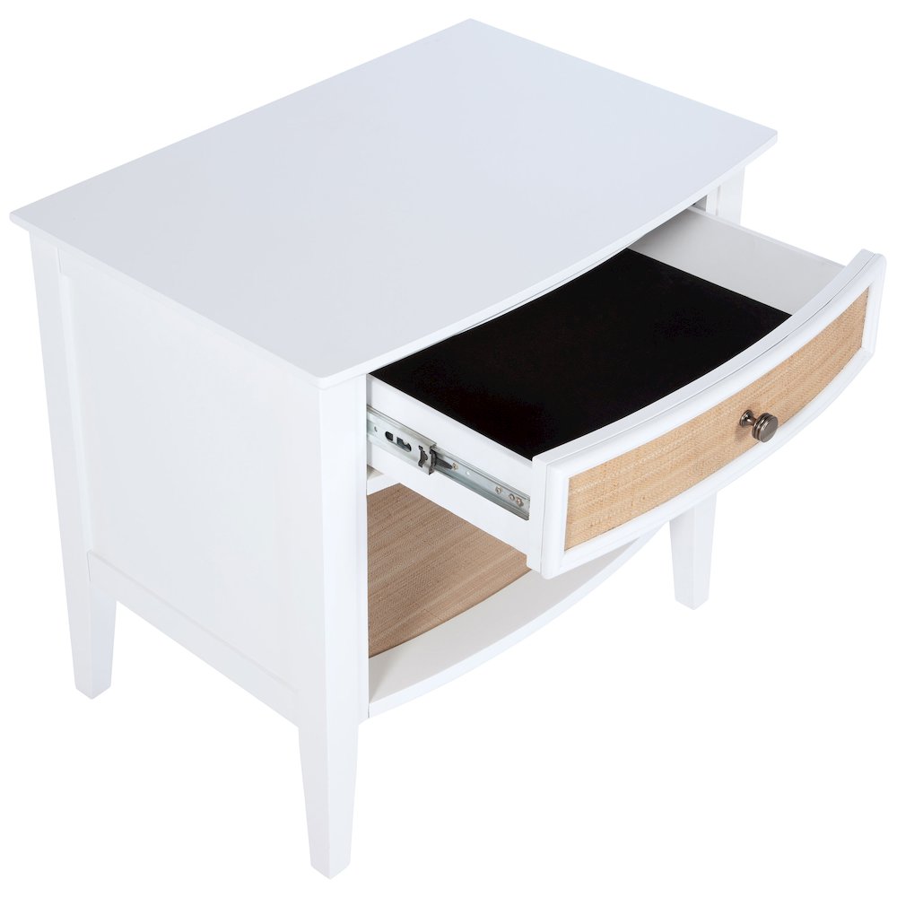 Bexhill 1-drawer Nightstand Bedside Table White. Picture 14
