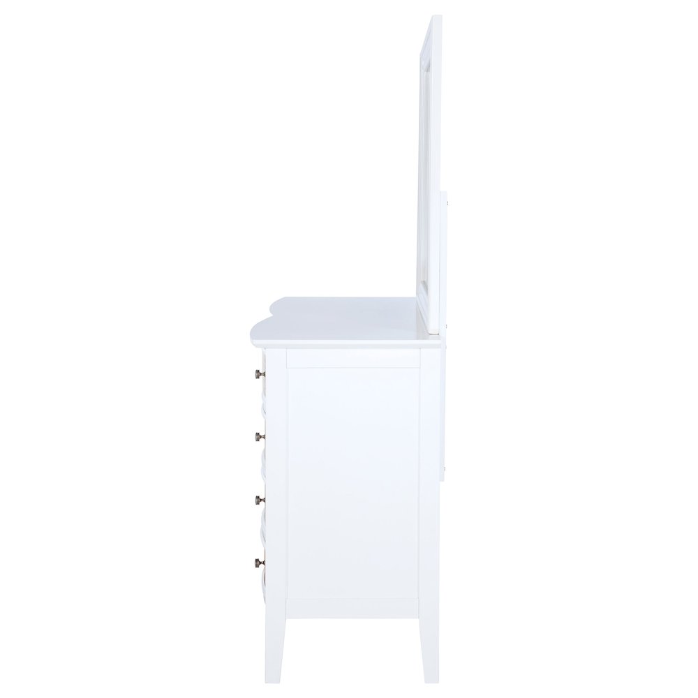 Bexhill 10-drawer Dresser and Mirror White. Picture 5