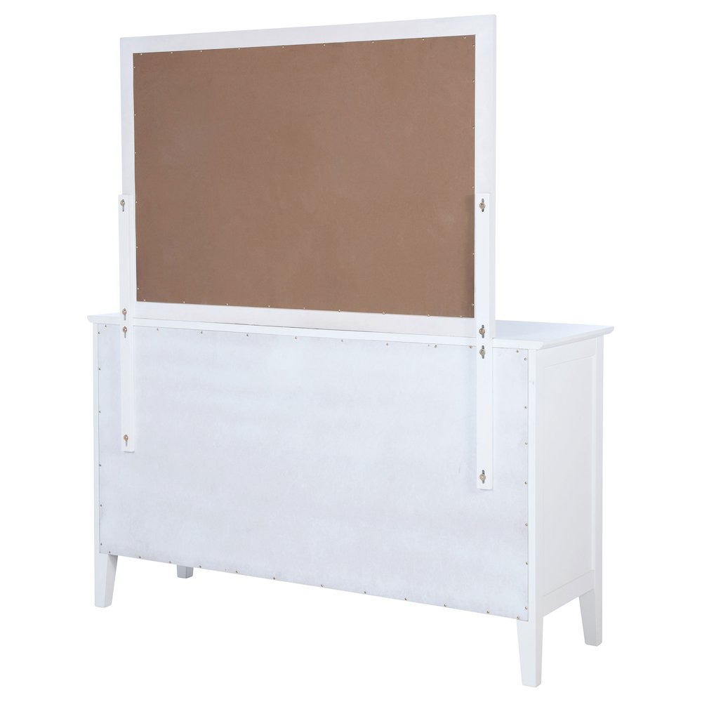 Bexhill 10-drawer Dresser and Mirror White. Picture 8