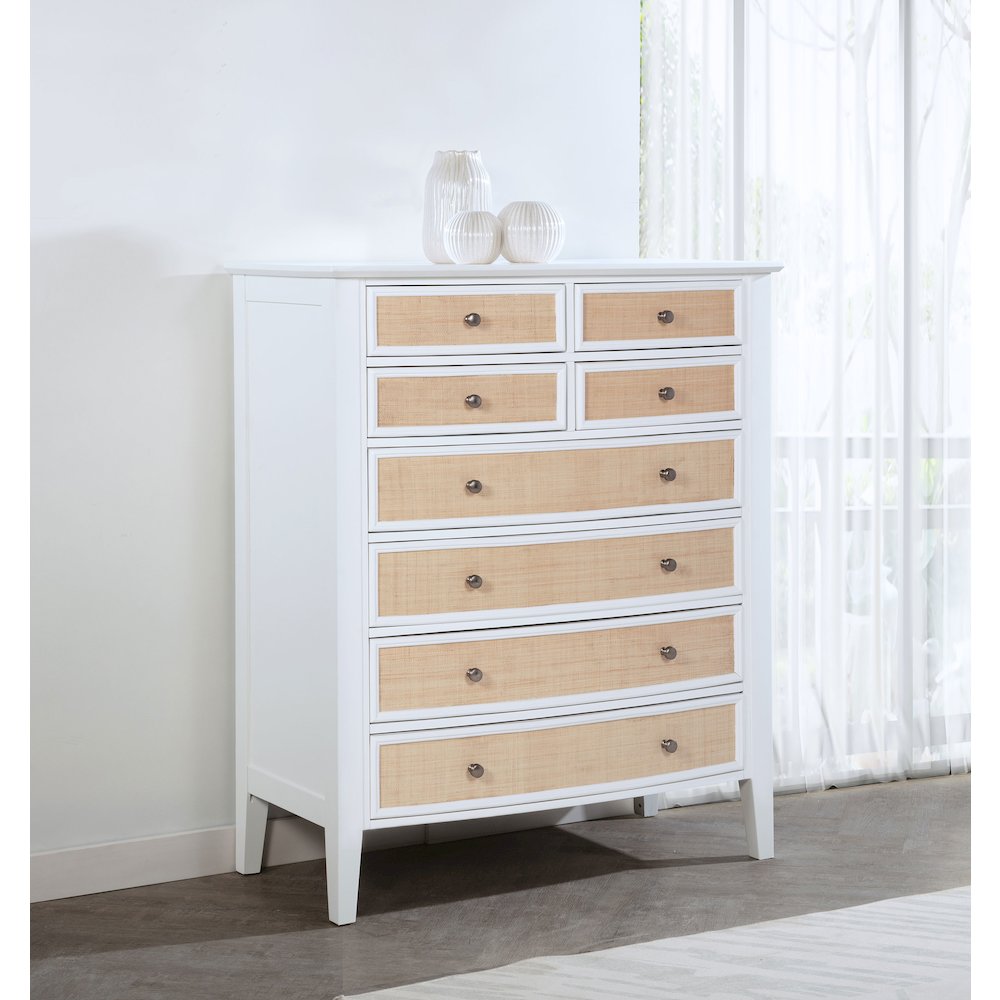 Bexhill 8-drawer Chest of Drawers White. Picture 10