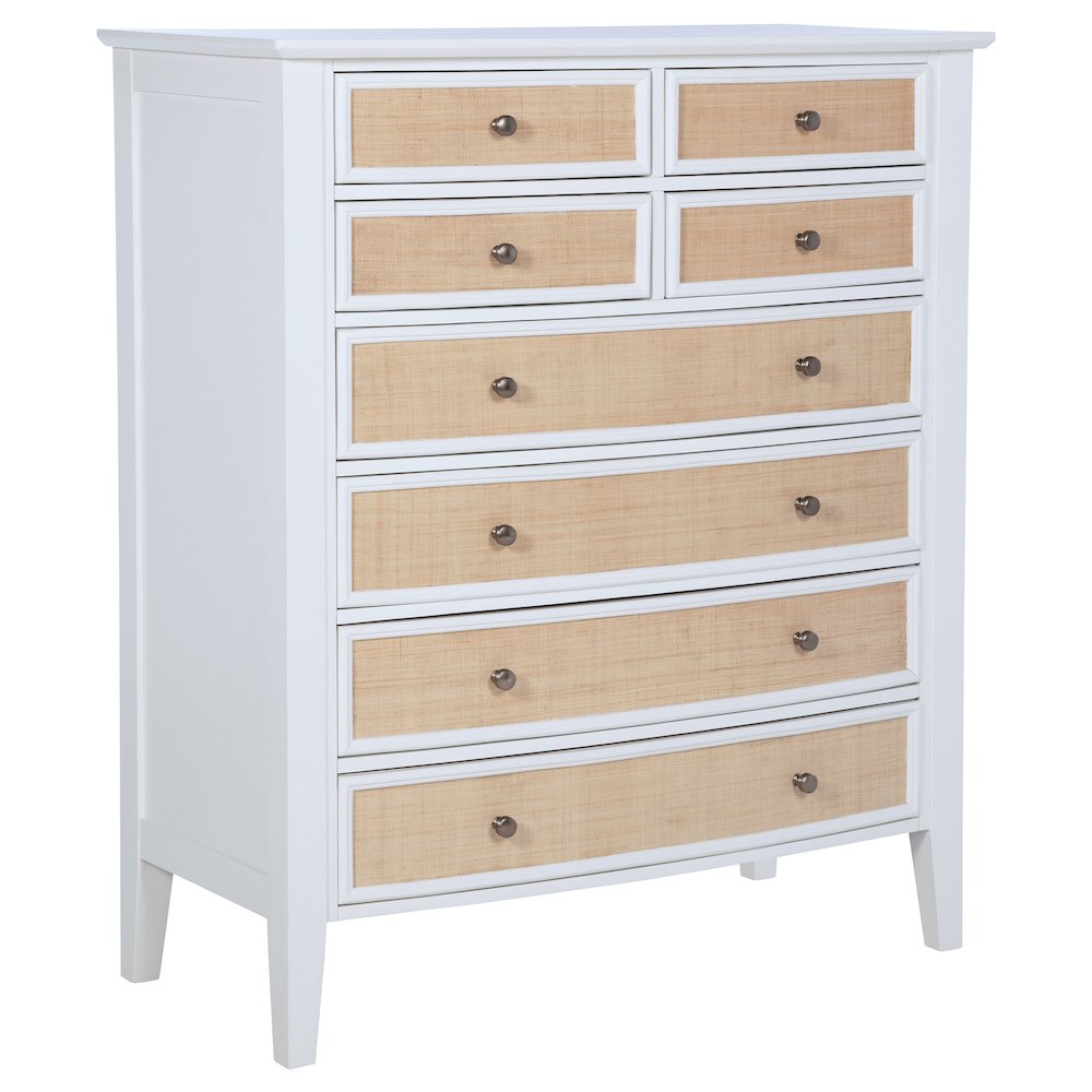 Bexhill 8-drawer Chest of Drawers White. Picture 1