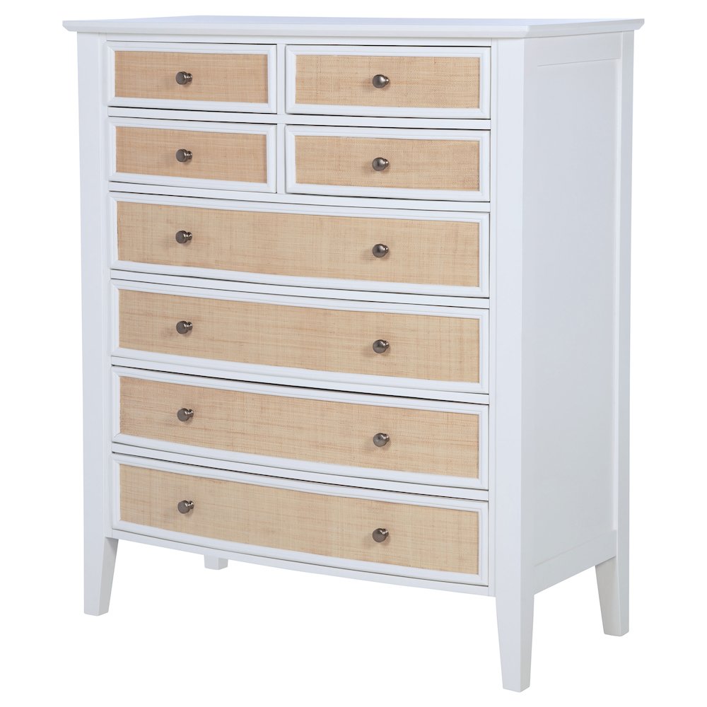 Bexhill 8-drawer Chest of Drawers White. Picture 4
