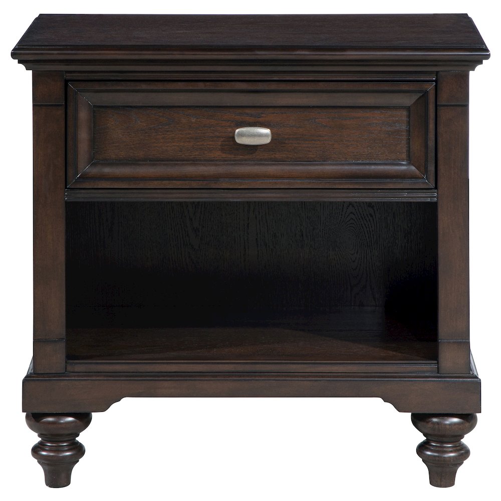 Andover 1-drawer Nightstand Bedside Table Dark Oak. Picture 3