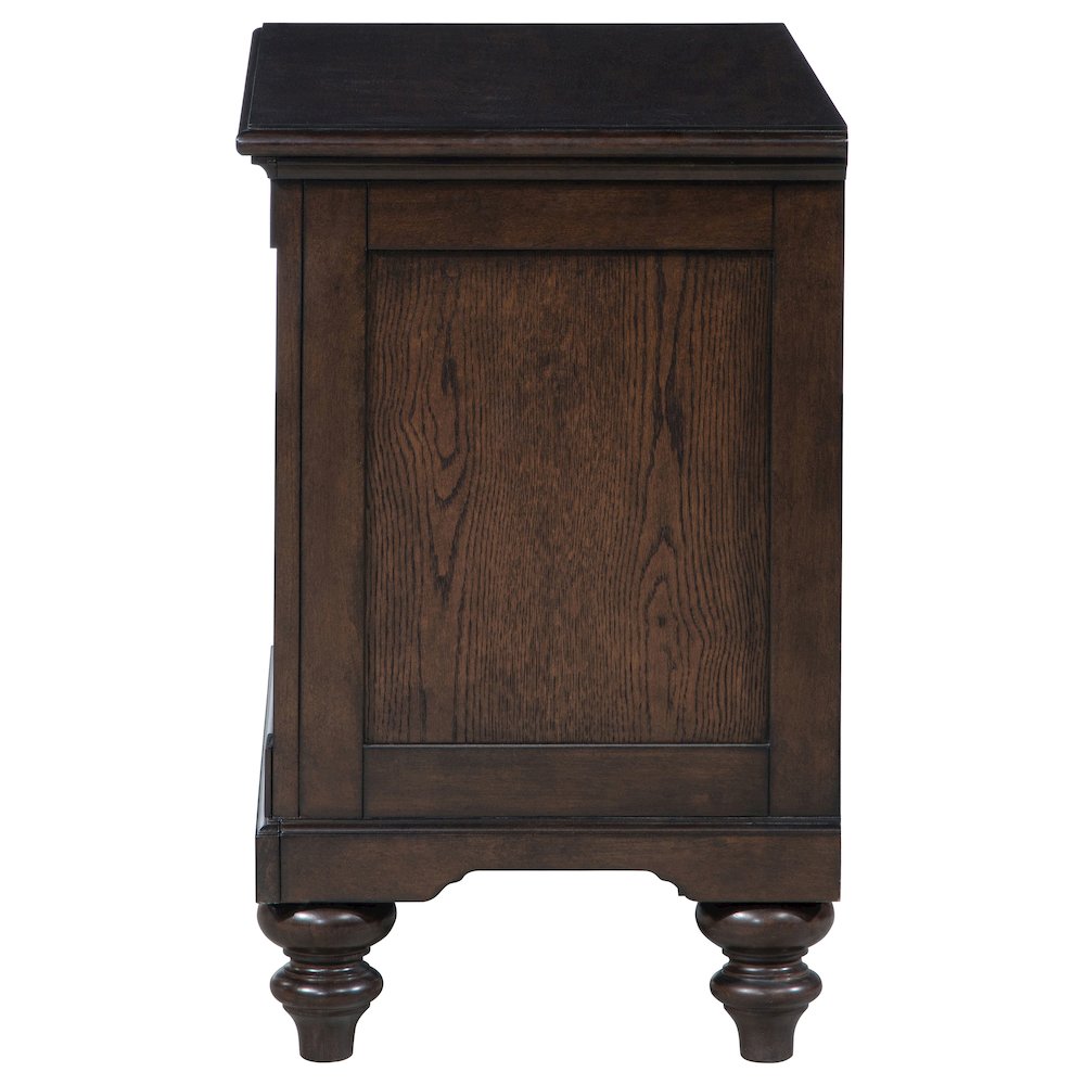 Andover 1-drawer Nightstand Bedside Table Dark Oak. Picture 5