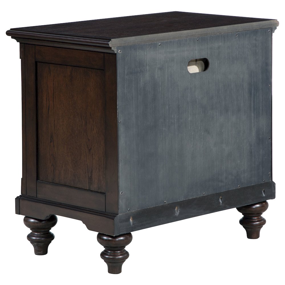Andover 1-drawer Nightstand Bedside Table Dark Oak. Picture 6