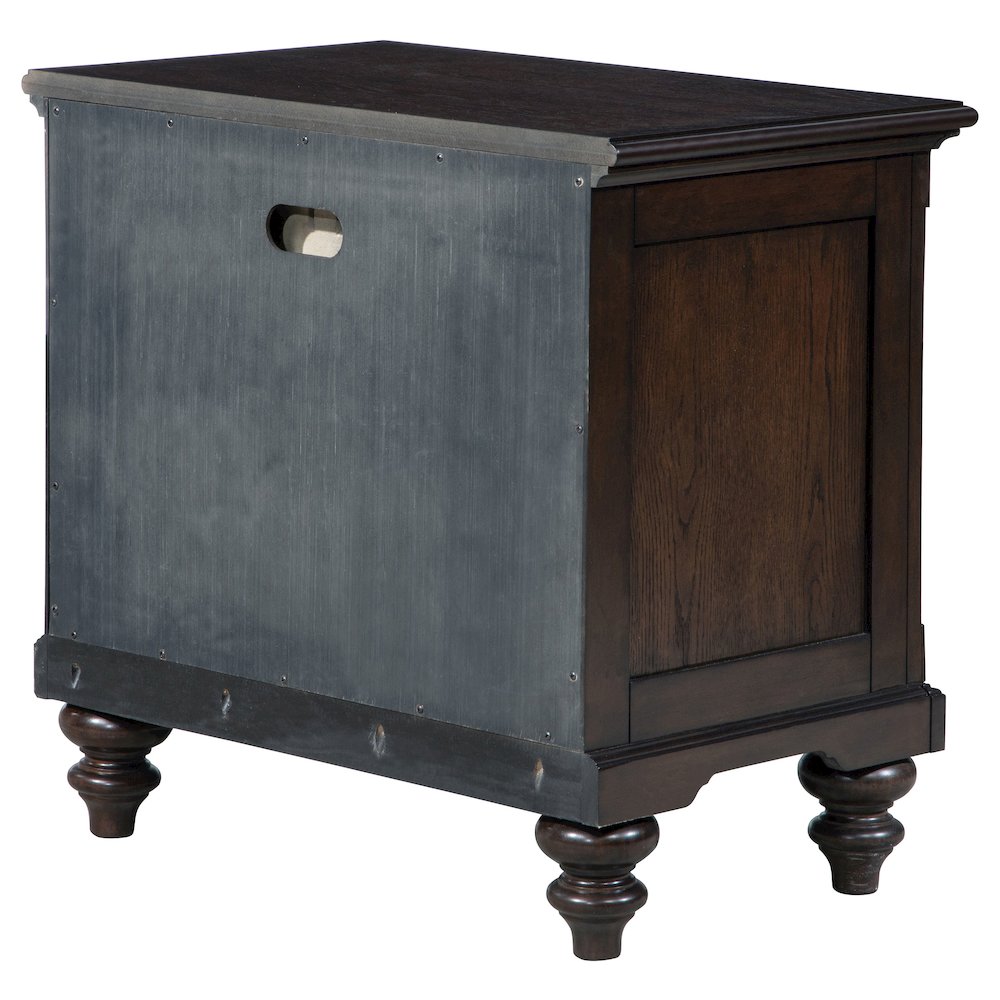 Andover 1-drawer Nightstand Bedside Table Dark Oak. Picture 8