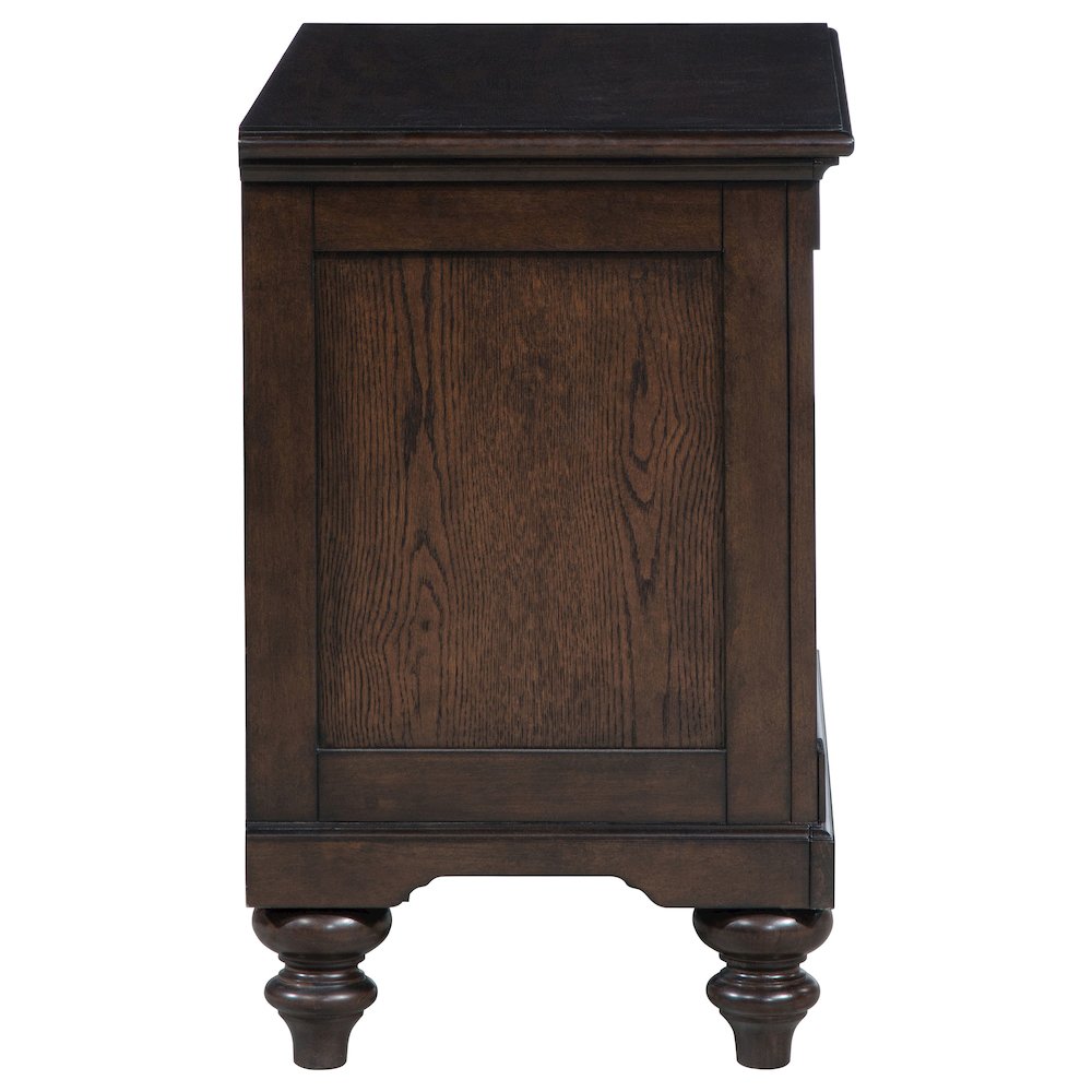 Andover 1-drawer Nightstand Bedside Table Dark Oak. Picture 9
