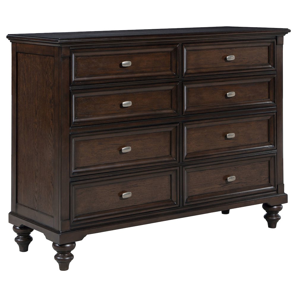 Andover 8-drawer Dresser Cabinet Dark Oak. Picture 1